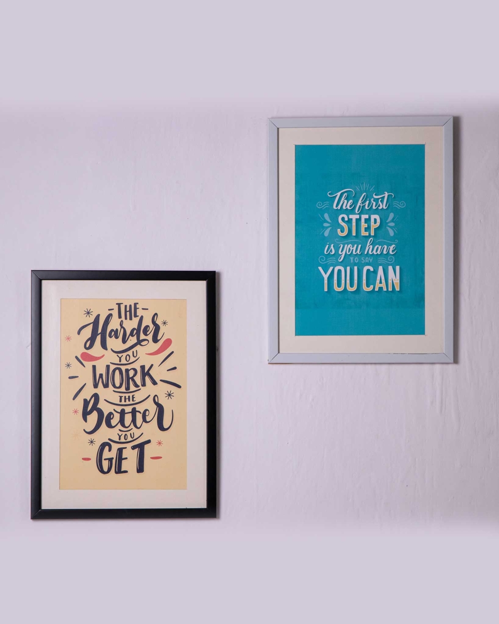 Inspirational Combo Set of 2 Wooden Framed Canvas Wall Decor1